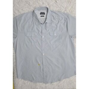 Kenneth Cole Mens Dri Fit Performance‎ Short Sleeve Shirt Blue 3XL